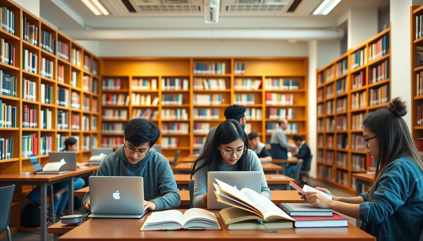 Modern university campus for students